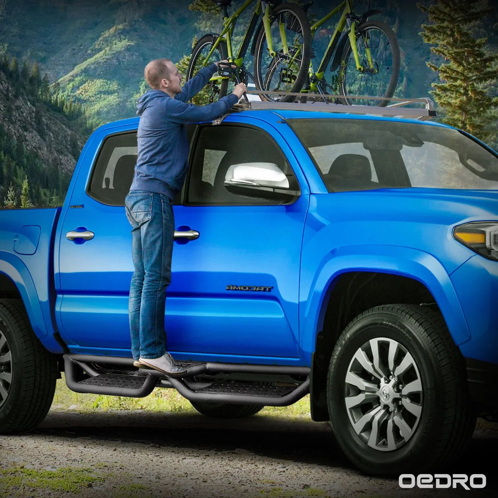Ledkingdomus 6 inch Running Boards Suitable with 2019-2024 Silverado/Sierra 1500 Crew Cab Side Step Nerf Bars