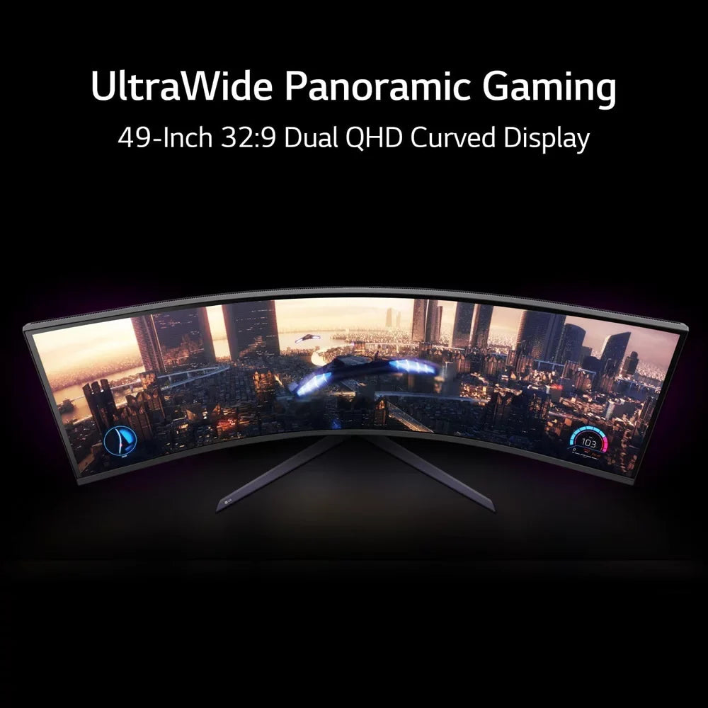 Open Box LG 49GR85DC-B 49" Curved Ultragear DQHD 1ms 240Hz Monitor with VESA DisplayHDR 1000, Black