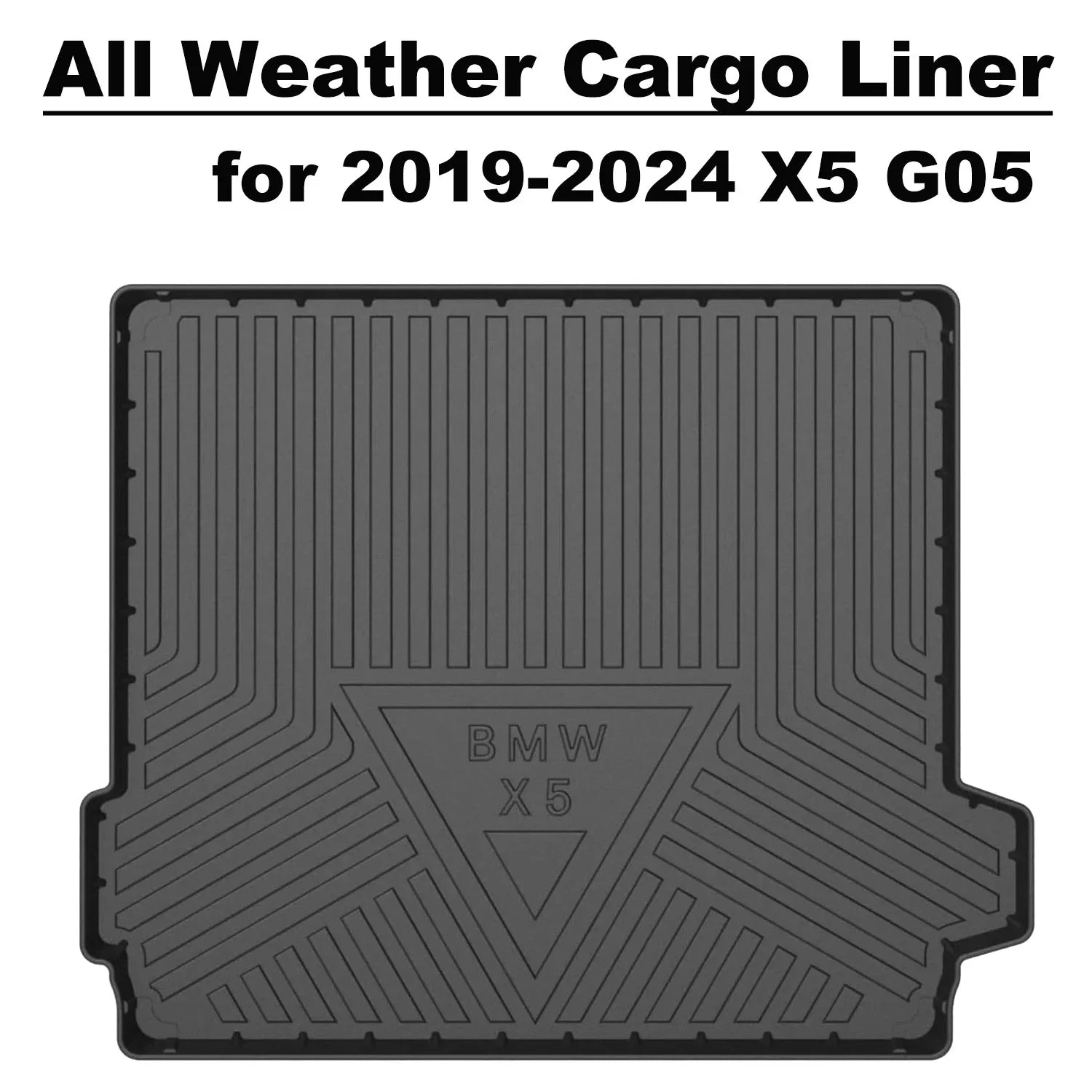 Cargo Liner fit 2019-2024 BMW X5 All Condition Rear Trunk Wrap Cargo Tray Floor Mat for BMW X5 2019 2020 2021 2022 2023 2024 Accessory , Black