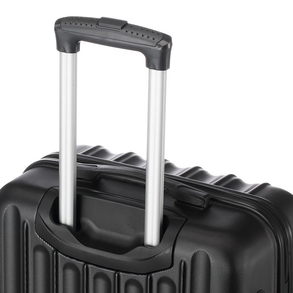 SalonMore 3 Piece Hardside Lightweight Spinner Luggage Bag Set With TSA Lock Black