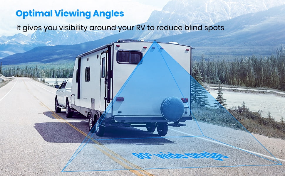 AUTO-VOX 1080P RV Backup Camera Wireless for Solar4 Only,No Wires Installation Rear View Camara, IR Night Vision Back up Camera System for Car,Truck