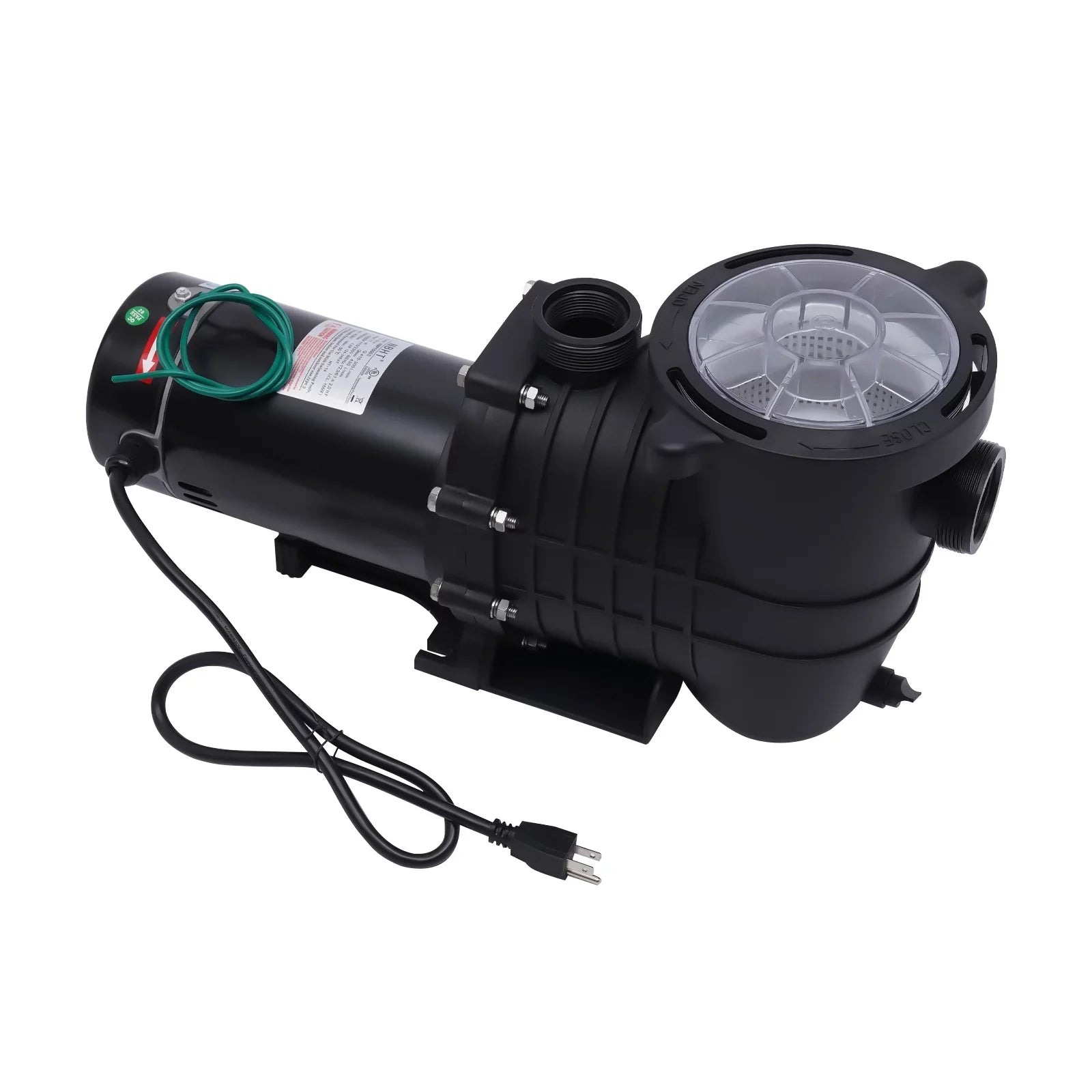 Miumaeov 2HP 6815GPH In-Ground Pool Pump, Dual Voltage Inground/ Above Ground Swimming Pool Pump with Strainer Basket and Connectors