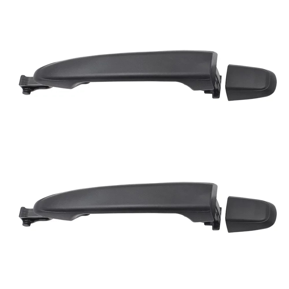 Brock Replacement Set Outside Sliding Door Handles Textured Black with Cap Suitable with 2004-2010 Sienna Van
