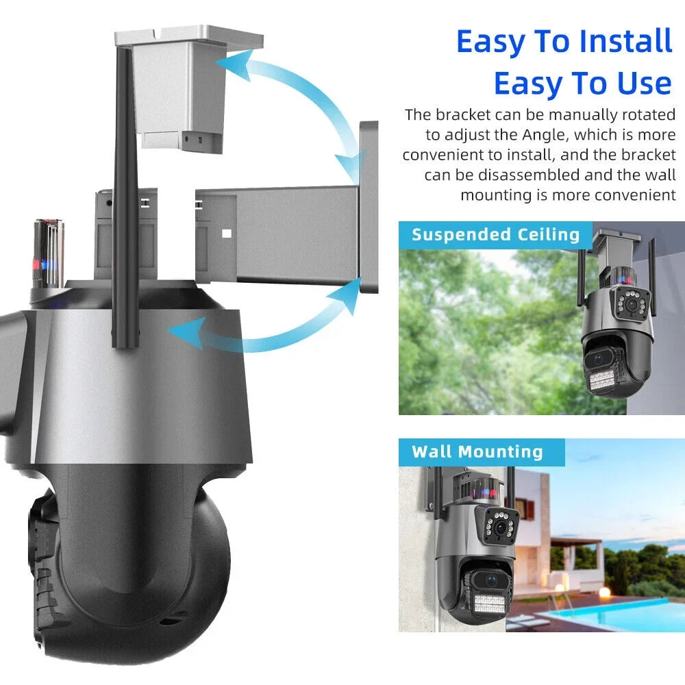 IP66 Outdoor Waterproof Camera Real-time Two-Way Audio Enhanced Dual Antenna TF Card Slot 1080P HD