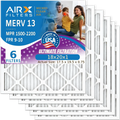 18x20x1 Air Filter MERV 13 Comparable to MPR 1500 - 2200 & FPR 9 Electrostatic Pleated Air Conditioner Filter 6 Pack HVAC AC Premium USA Made 18x20x1 Furnace Filters by AIRX FILTERS WICKED CLEAN AIR.