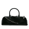 Pre-Owned Authenticated Valentino Rockstud East West Satchel Calf Leather Black Unisex (Good)