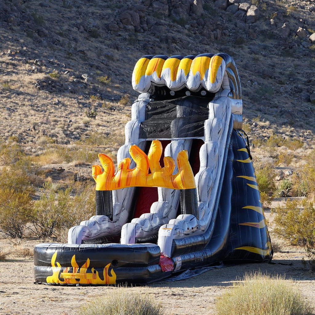 JumpOrange 19' FT Commercial Grade Water Slide with Splash Pool for Kids and Adults (with Blower), Big Inflatable, Outdoor Indoor, Birthday Party Rental