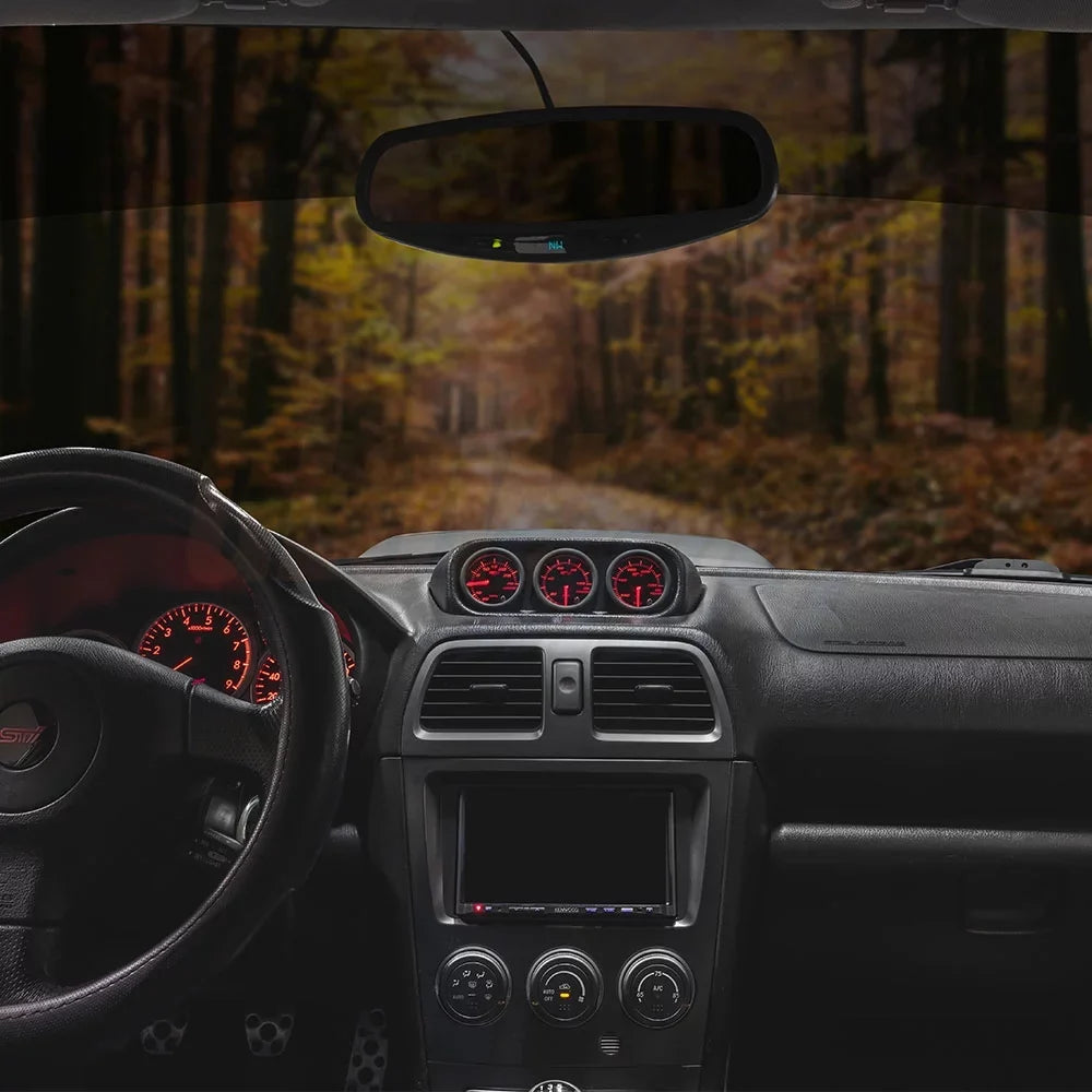 GlowShift 2002-2007 Subaru Impreza WRX Clock Replacement Triple Dashboard Gauge Package with Tinted 7 Color GS1 Gauge Set