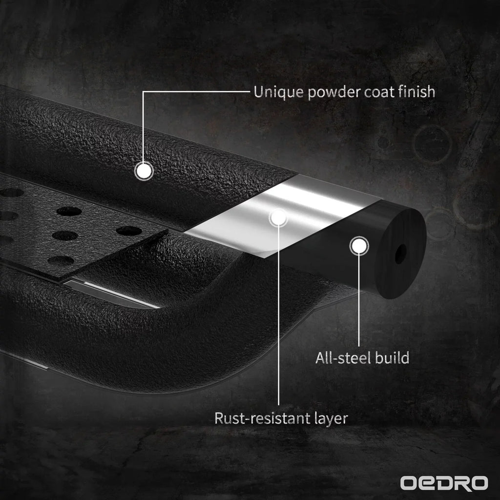 Ledkingdomus 6 inch Running Boards Suitable with 2019-2024 Silverado/Sierra 1500 Crew Cab Side Step Nerf Bars