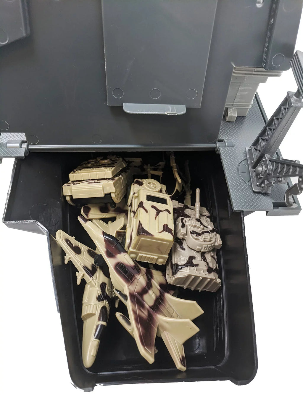 31 Inch Toy Aircraft Carrier with Sound Effects Military Vehicles and 6 Drones