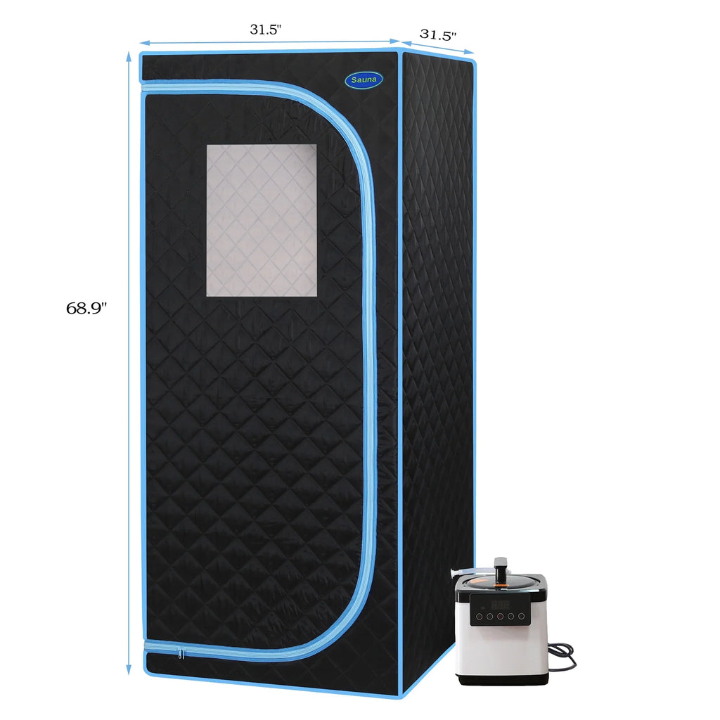Cheelom Home Sauna，Portable Full Body Steam Sauna Tent Box Spa With Sauna black