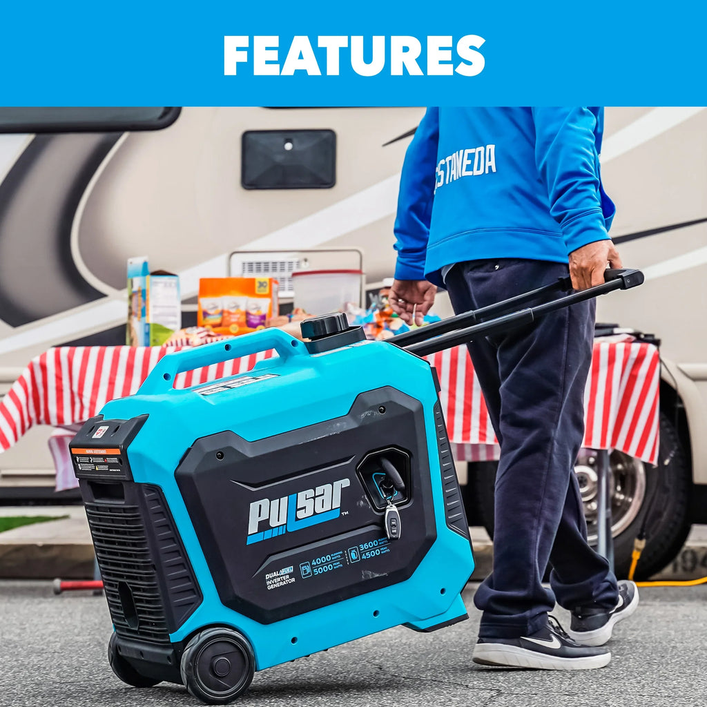 Pulsar 5000-Watt Dual Fuel RV Ready Inverter Generator with Remote Start and CO Sentry