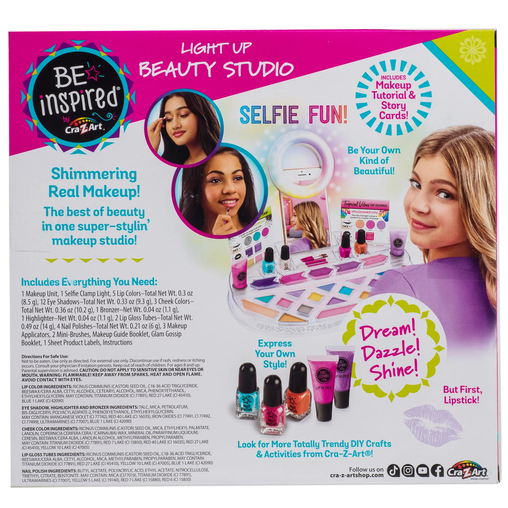 Cra-Z-Art Be Inspired Light up Unisex Beauty Studio Makeup, Children Ages 8 and up