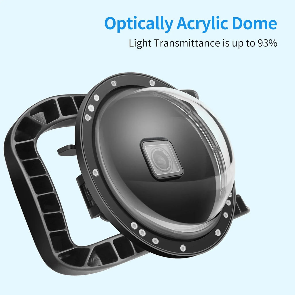 SHOOT Dome Port,10 Case Camera Port Waterproof Case Dual Handle Port Camera Dual Handle Case 45m Port 9 Camera 45m Waterproof 180° ERYUE Mashem Camera ive Case ZDHF