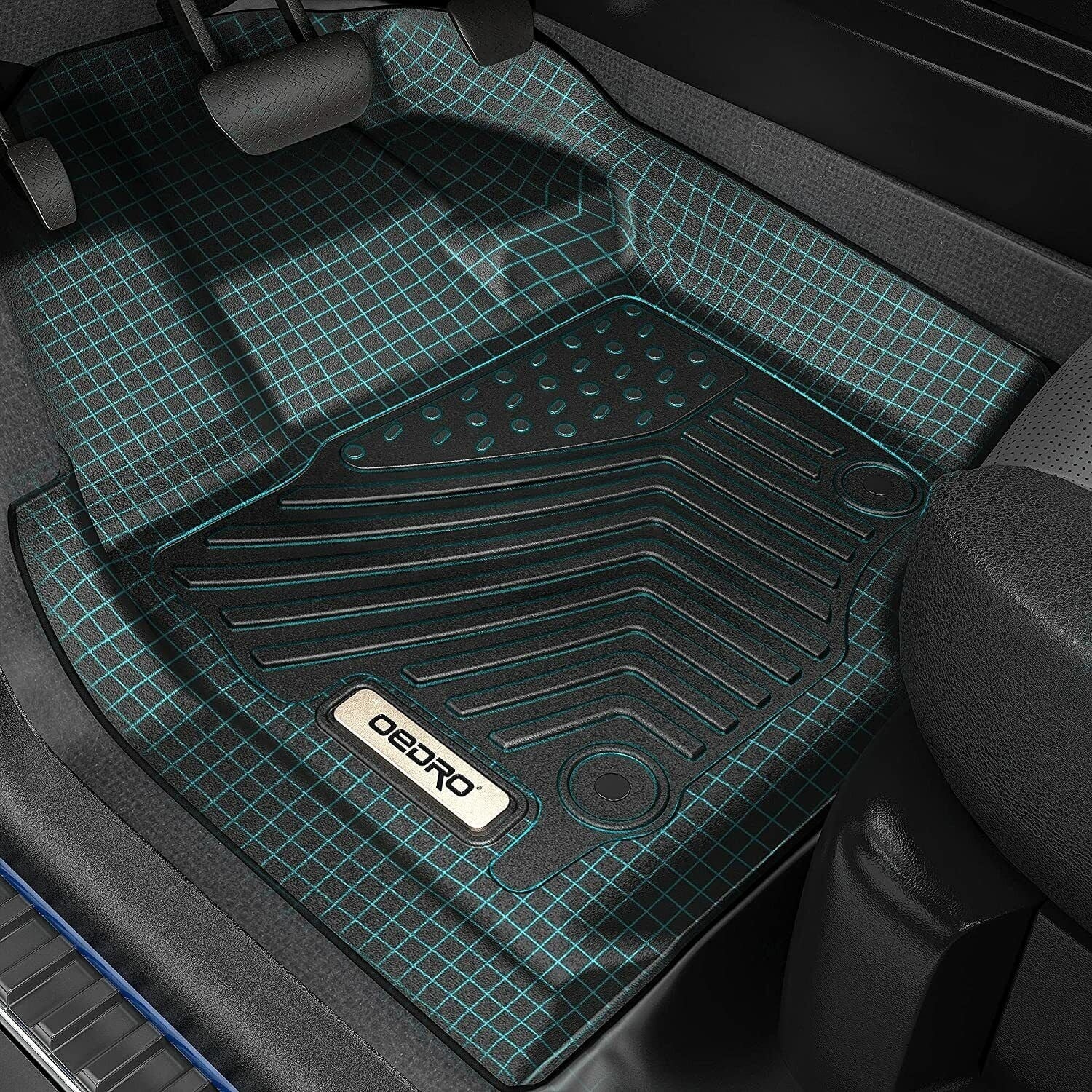 Ledkingdomus Floor Mats for 2019-2024 Subaru Forester 3D TPE Rubber Front & 2nd Seat 2 Row Liner Set Environment