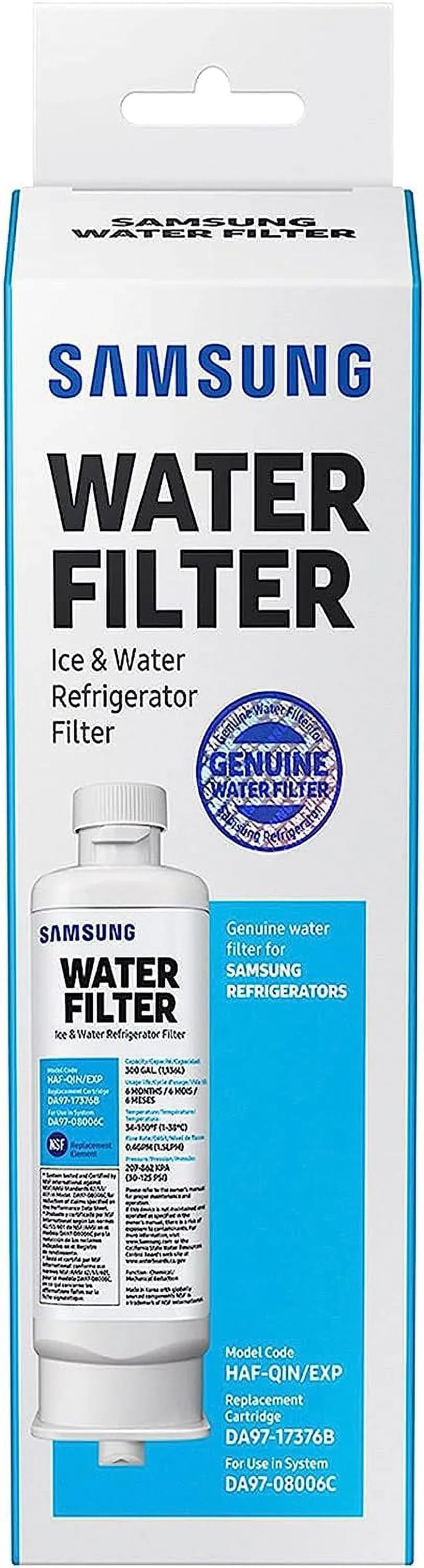 DA97-17376B HAF-QIN, DA9717376B HAF-QIN/EXP Refrigerator Water Filter RF23M8070SG Pack of 6