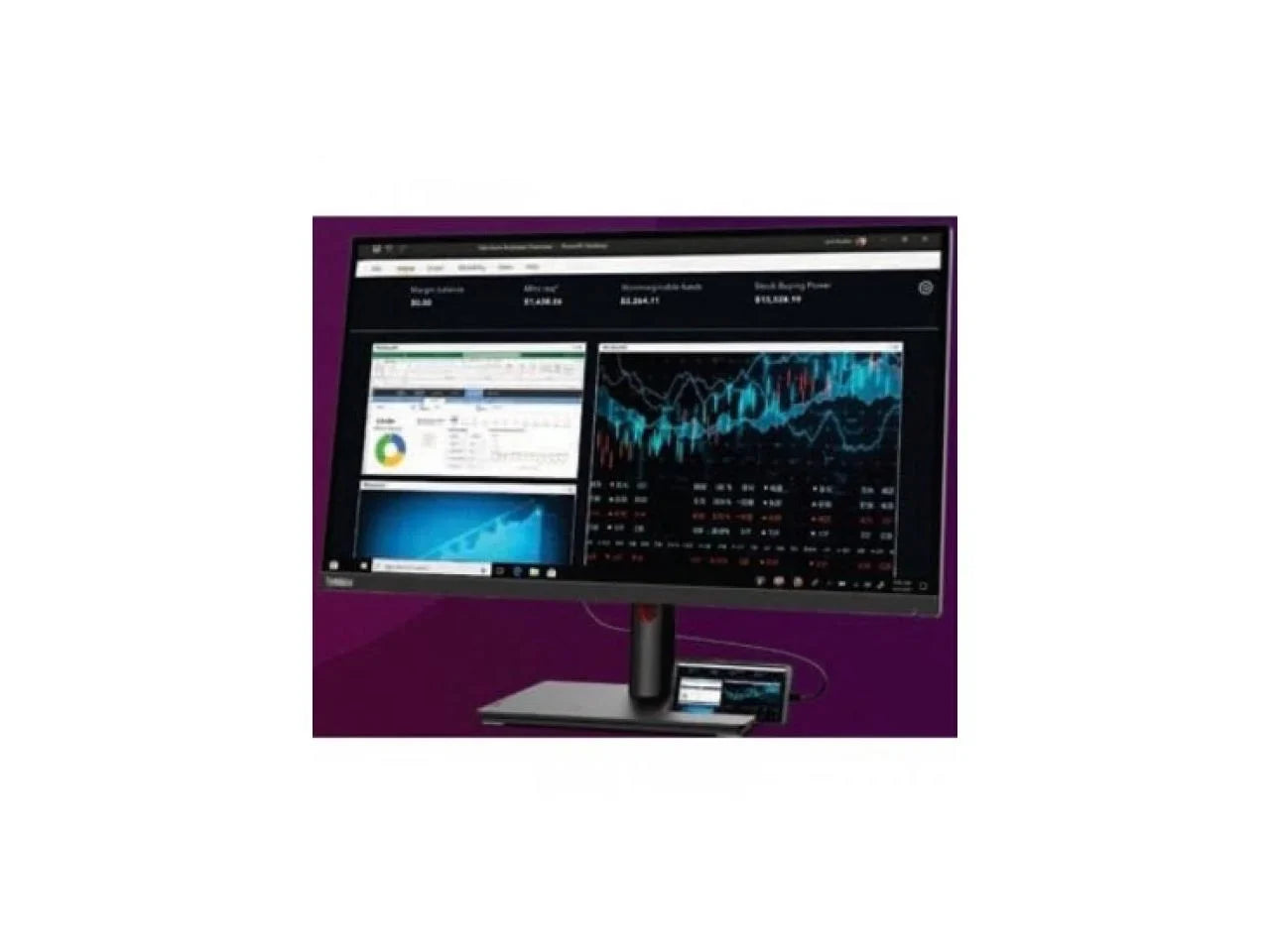 Lenovo ThinkVision T27p-30 27" 4K UHD LCD Monitor - 16:9 - Black - 27" Class - In-plane Switching (IPS) Technology - 3840 x 2160 - 1.07 Billion Colors - 350 Nit - 4 ms - 60 Hz Refresh Rate -