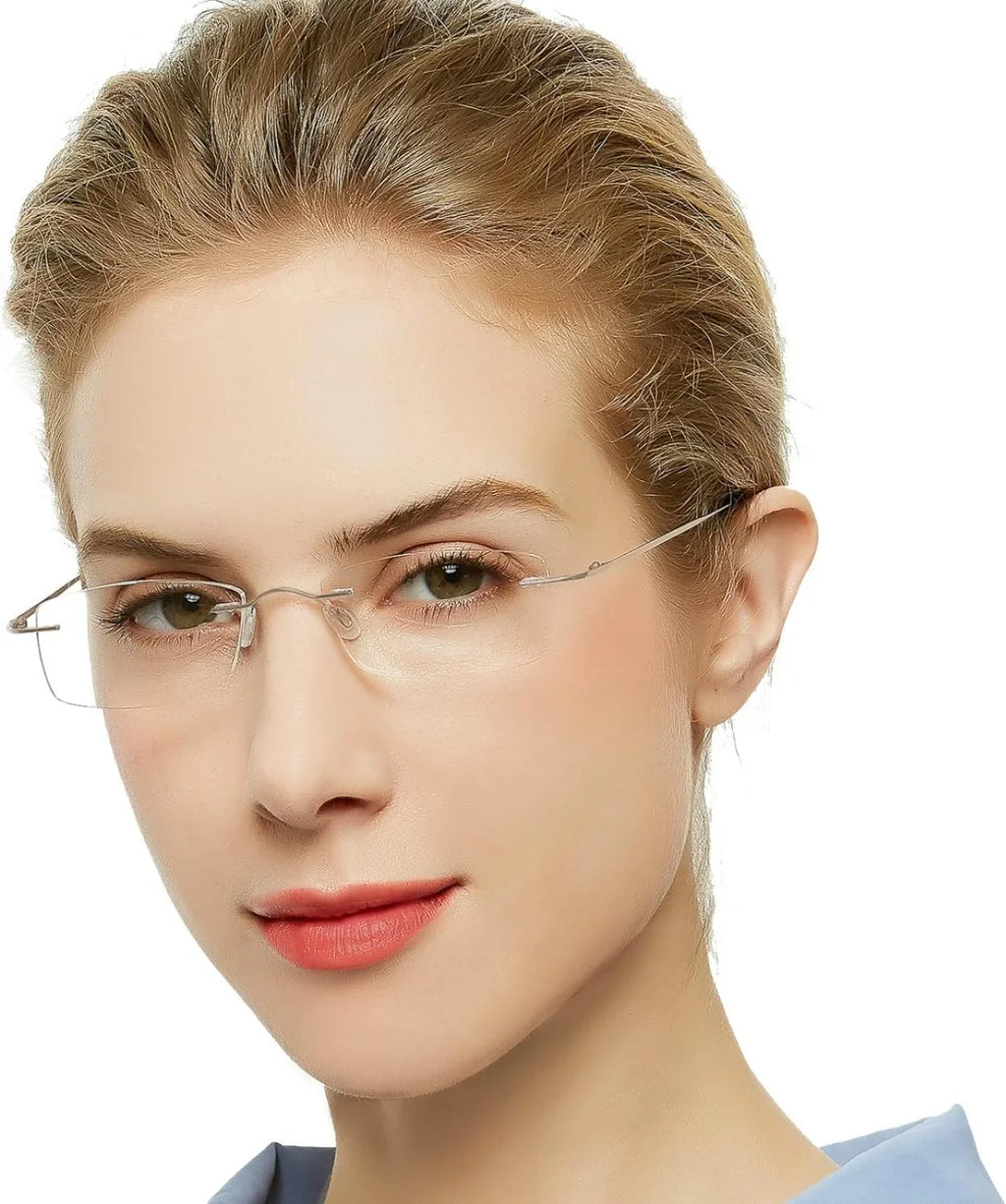 OCCI CHIARI Reading Glasses 1.5 For Mens Lady Designer Readers with Comfortable Frameless Long-lasting Spring Hinge 1.0 1.5 2.0 2.5 3.0 3.5