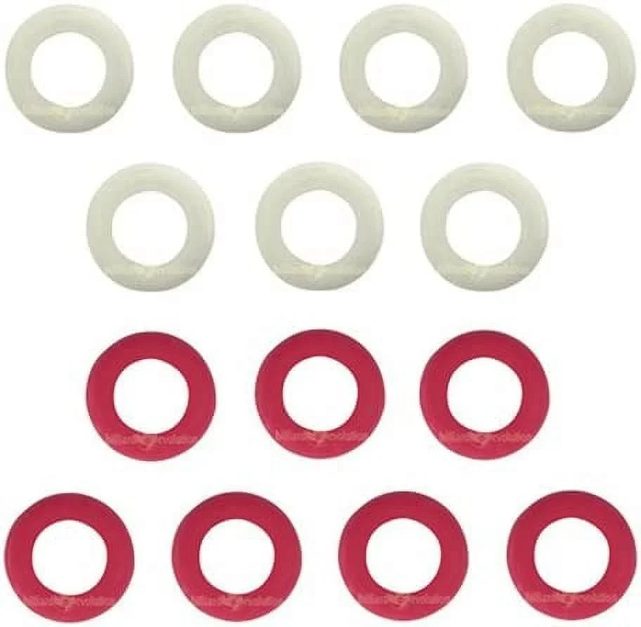 Small Rubber Rings For Bumper Pool Table: 7 Red And 7 White