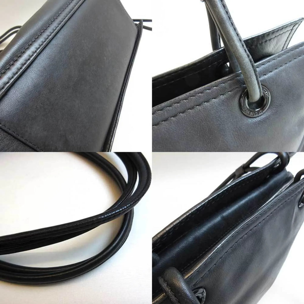 Pre-Owned Loewe Bag Shopper Tote Black Semi-shoulder Women's Leather (Good)