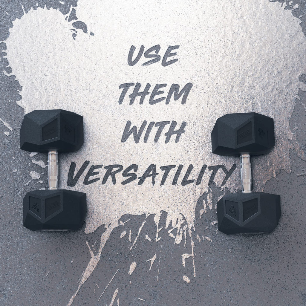 Prism Dumbbell for Strength Training - 5 Lb to 70 Lb Rubber Encased Cast Iron for Gym and Home Workout by Nordic Lifting