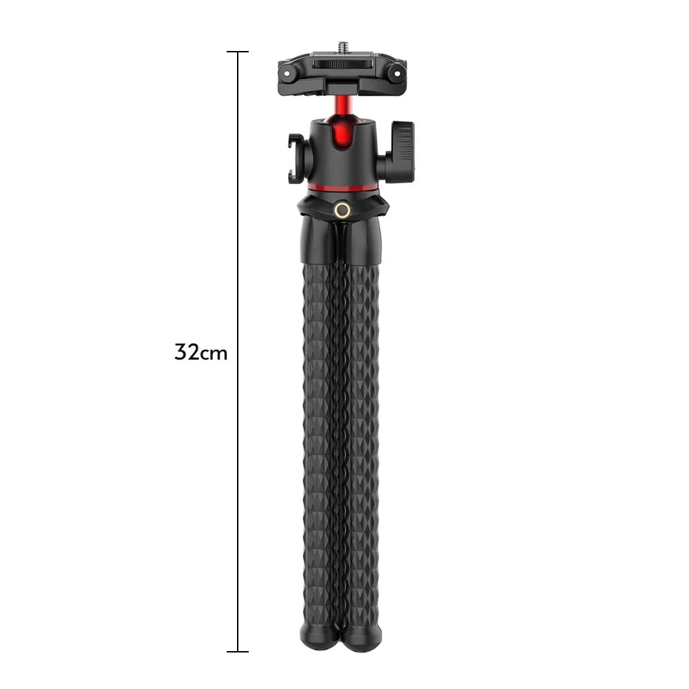 Dadypet MT-33 Octopus Tripod with Cold Shoe Mount, Rotatable Ball Head, for Smartphone Camera Live Streaming Vlog