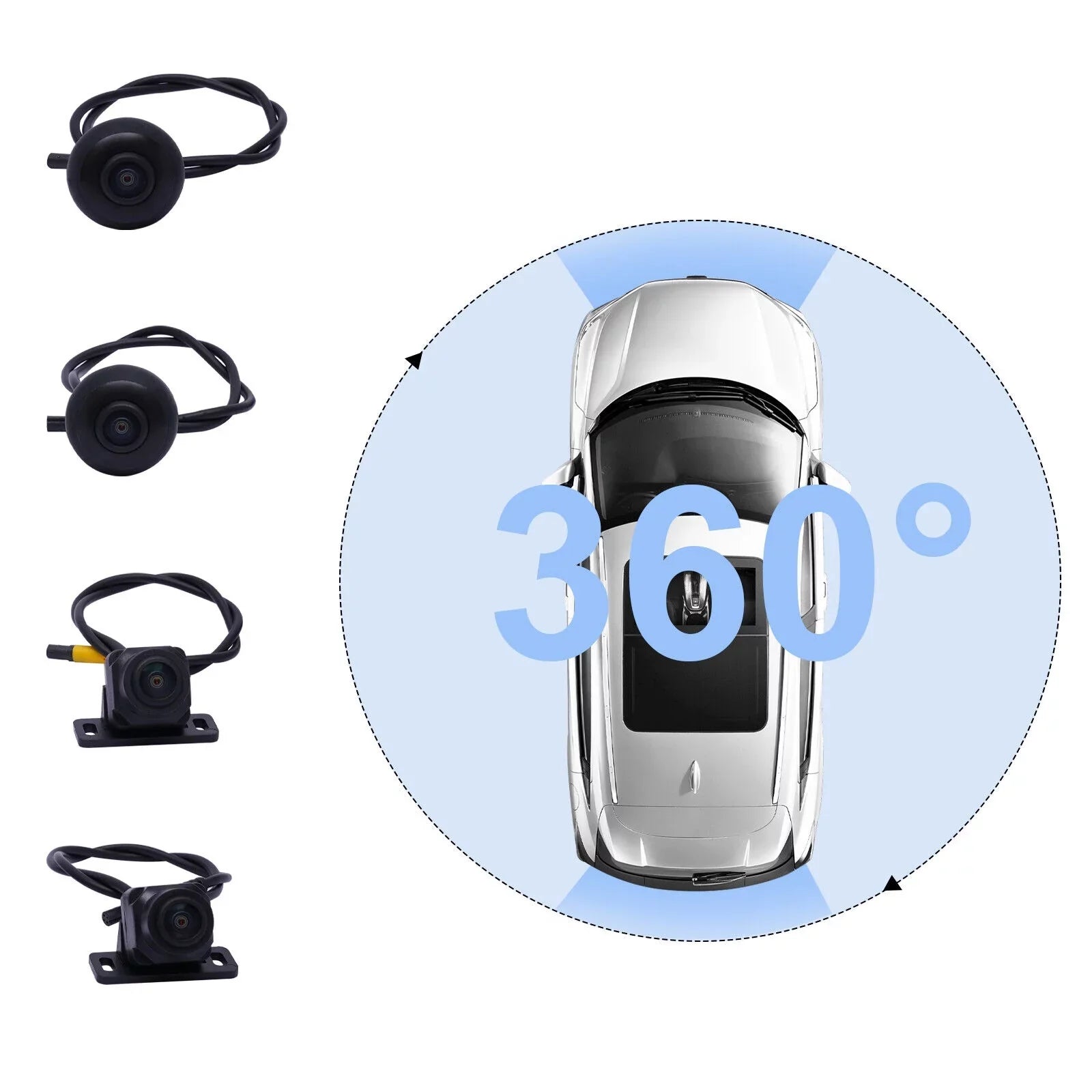 Miumaeov 1080P 4-camera Car DVR Recording 360° Seamless Bird View Panoramic System Kits