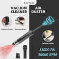 Reesibi Cordless Air Duster Portable Air Blower for Computer with 40000 RPM Improved Motor Electric Compressed Air Duster for Keyboard Laptop PC Camera Cleaning, 6000mAh Rechargeable Battery
