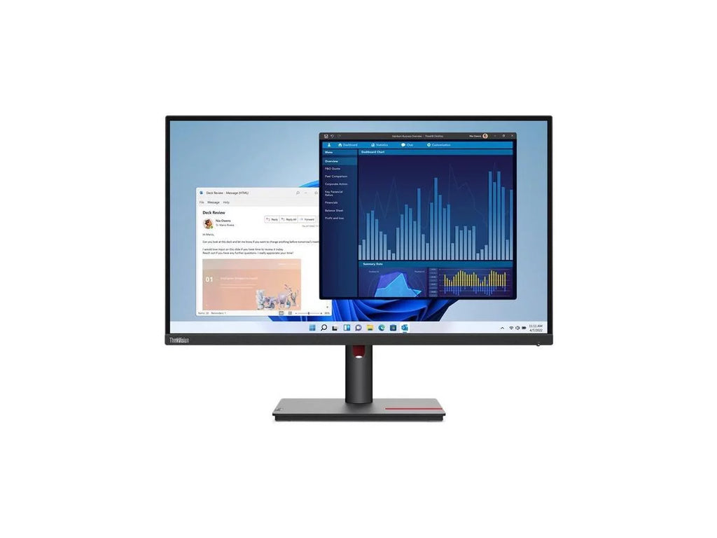 Lenovo ThinkVision T27p-30 27" 4K UHD LCD Monitor - 16:9 - Black - 27" Class - In-plane Switching (IPS) Technology - 3840 x 2160 - 1.07 Billion Colors - 350 Nit - 4 ms - 60 Hz Refresh Rate -