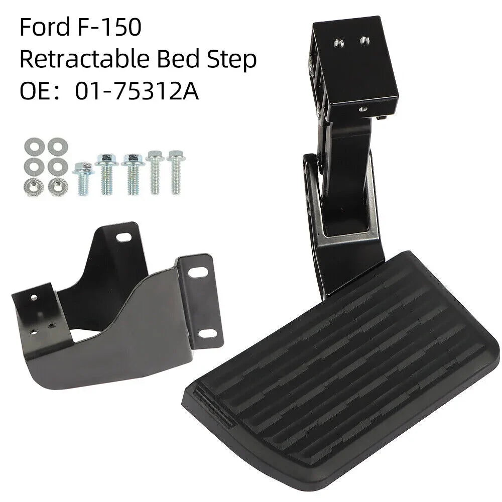 Paddsun Left Side Rear Truck Aluminium Bed Side Steps For 2015-2019 Ford F-150 75312-01A