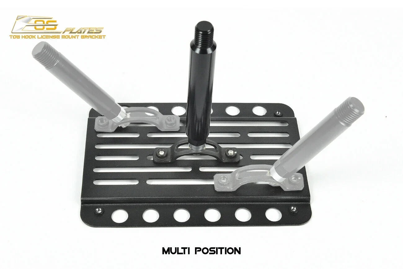 Extreme Online Store Replacement for 2014-Present Mini Cooper | EOS Plate Version 2 Front Bumper Tow Hook License Plate Relocator Mount Bracket Tow-119-V2
