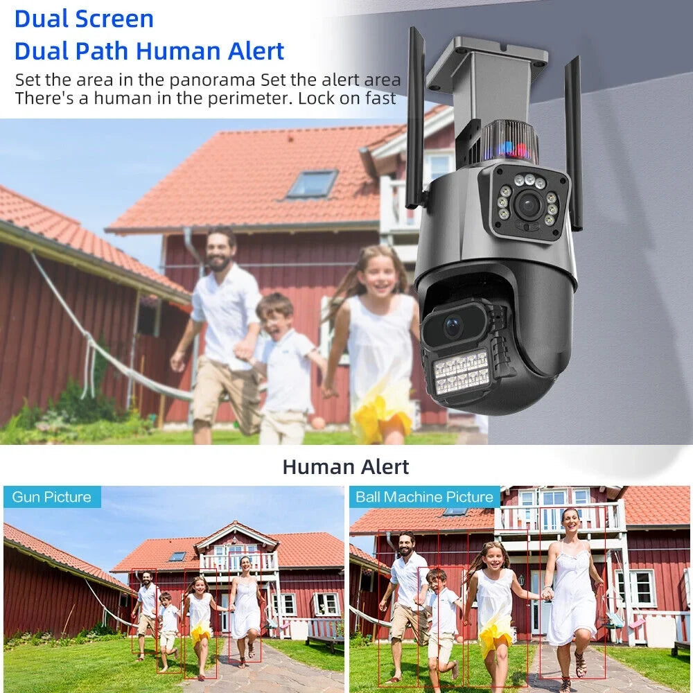 IP66 Outdoor Waterproof Camera Real-time Two-Way Audio Enhanced Dual Antenna TF Card Slot 1080P HD