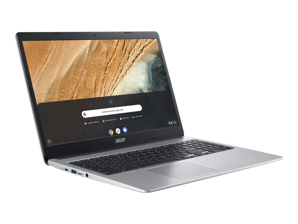 Acer Chromebook 315 CB315-3HT-C3J0 - Celeron - N4120 / up to 2.6 GHz - Chrome OS - UHD Graphics 600 - 4 GB RAM - 64 GB eMMC - 15.6" IPS touchscreen 1920 x 1080 (Full HD) - Wi-Fi 5 - pure silver - kbd: US