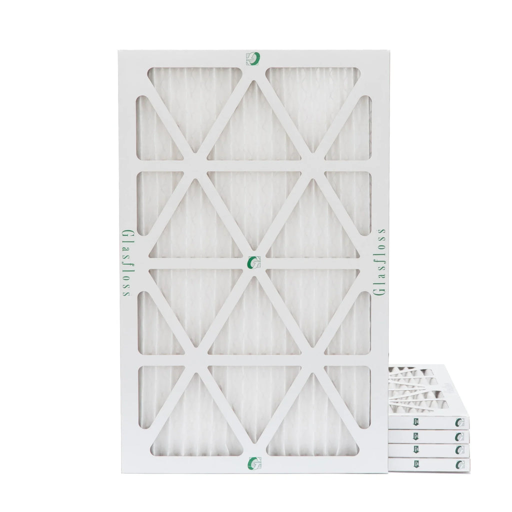 14x25x1 MERV 10 Pleated HVAC Air Filters by Glasfloss. ( Quantity 5 ) Exact Size: 13-1/2 x 24-1/2 x 7/8
