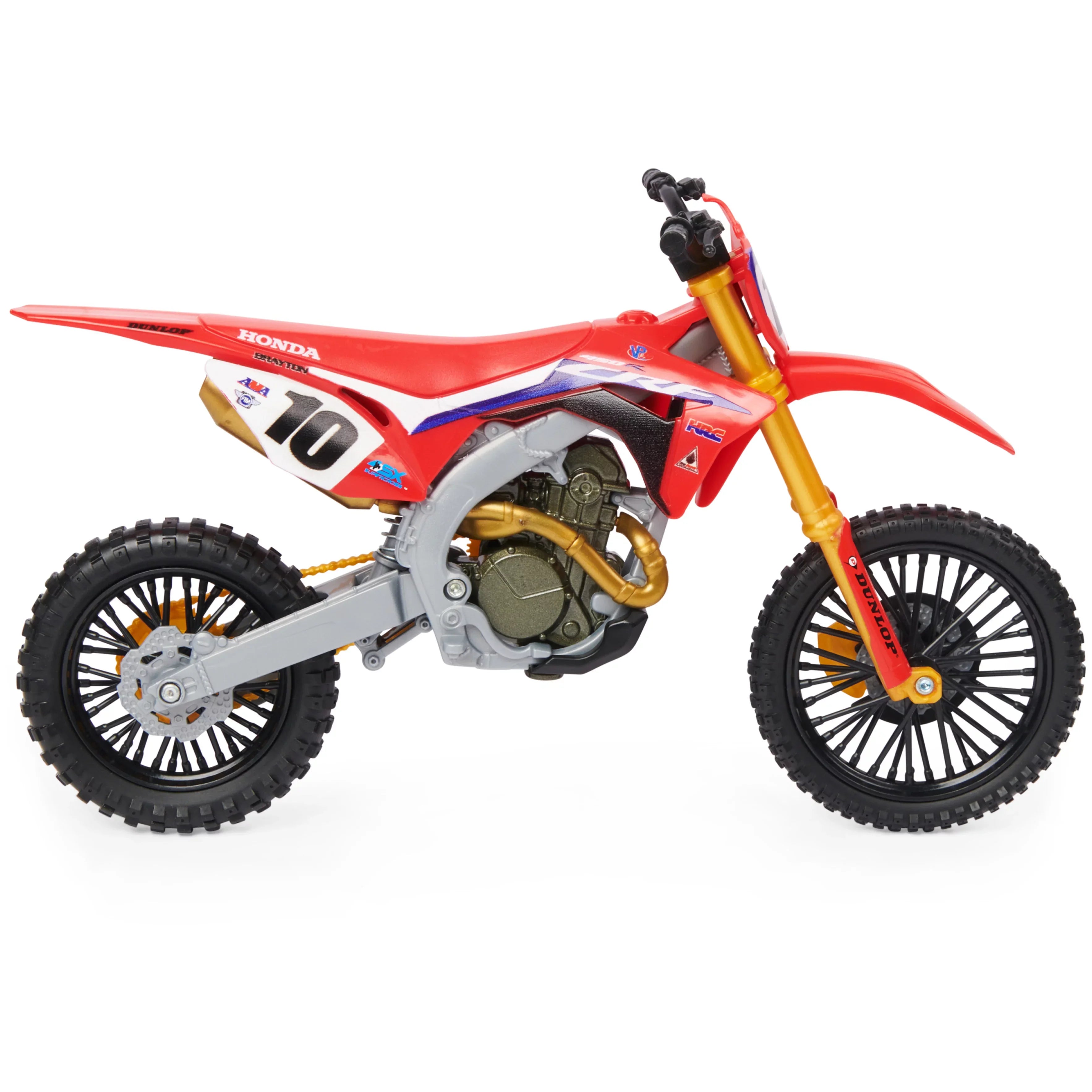 Supercross, Authentic Justin Brayton 1:10 Scale Collector Die-Cast Motorcycle Replica with Display Stand