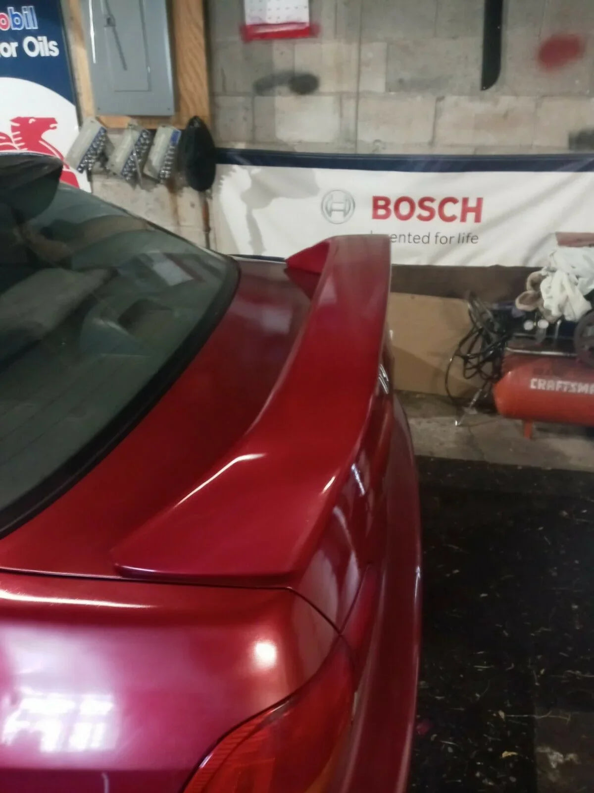 Kojem T-R Style Rear Trunk Lid Spoiler Wing Winglet with LED Brake Light Lamp Matte Black for 1996 1997 1998 1999 2000 Honda Civic 2DR