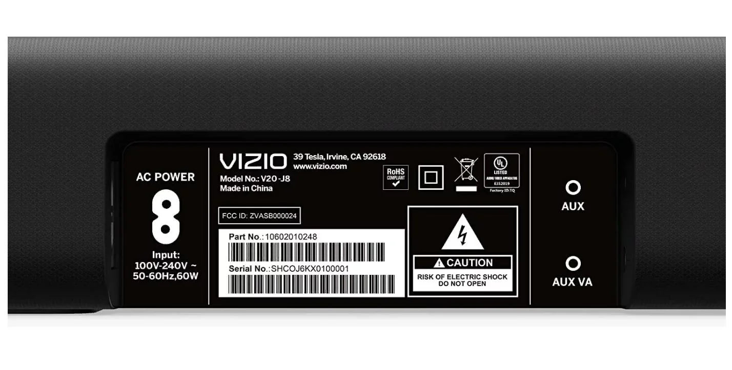 Restored VIZIO V-Series 2.0 Compact Home Theater Sound Bar with DTS:X, Bluetooth - V20x-J8 - (Refurbished)