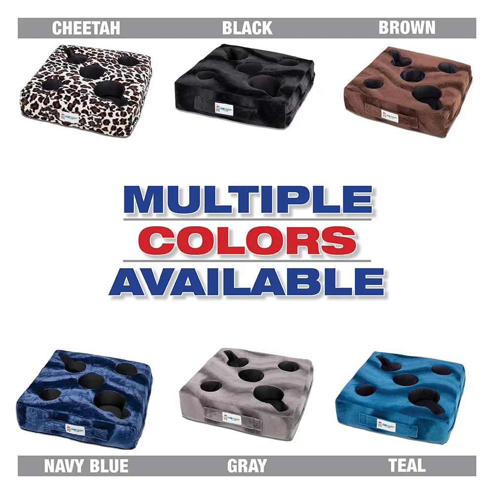 Cup Cozy Deluxe Pillow (Navy) As Seen on TV -The world's BEST cup holder! Keep your drinks close and prevent spills. Use it anywhere-Couch, floor, bed, man cave, car, RV, park, beach and more!