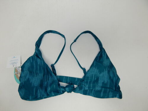 prAna Vivienne Size Small (S) Reversible Front Tie Bikini Top Deep Verde Ikat