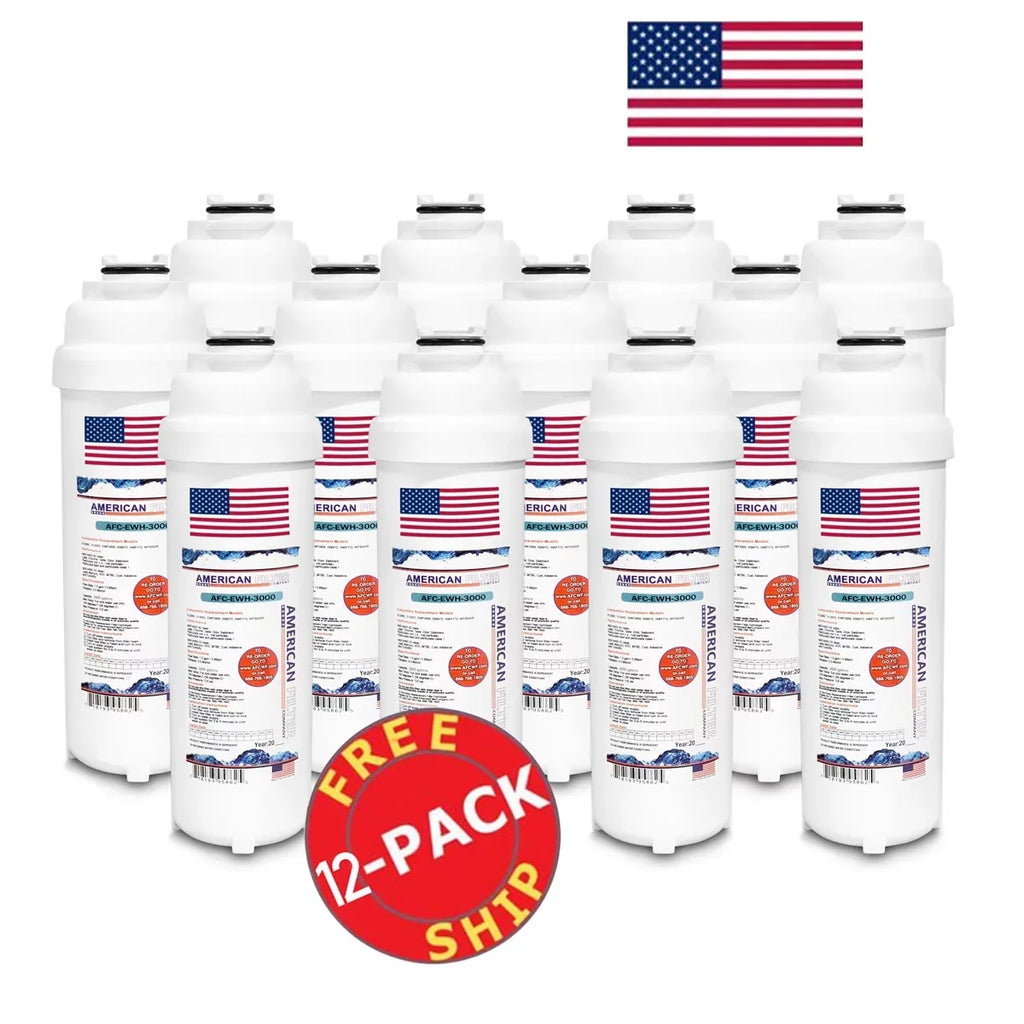 AFC Brand , Water Filters , Model # AFC-EWH-3000 , Matching with WaterSentry® HTVZDBLSS-WF - 12 Pack - Made in U.S.A.