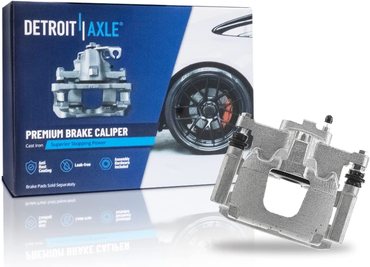 Detroit Axle - Rear Left Disc Brake Caliper w/ Bracket Replacement for Dodge Nitro Jeep Liberty Wrangler JK Fits select: 2015-2017 JEEP WRANGLER UNLIMITED SPORT, 2008-2012 JEEP LIBERTY SPORT
