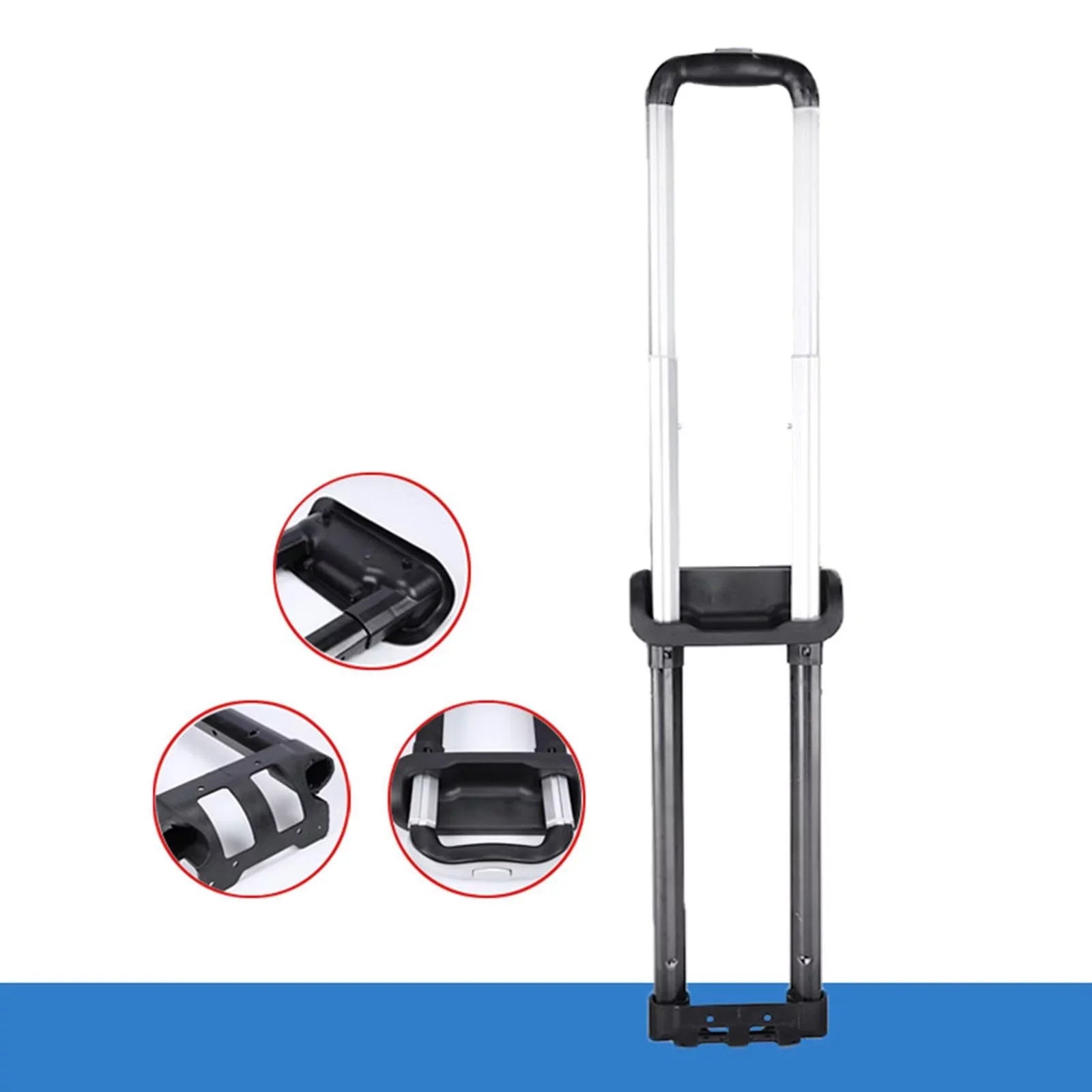 Telescoping Replacement Handle, Parts adjustable Pull Rod, Black for Luggage Case Speaker Trolley Cart Suitcase Ice Bucket , Three Sections