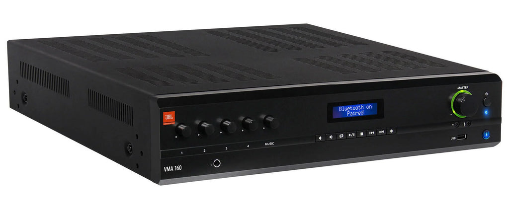 JBL Commercial Amplifier+(4) 3.5" Black Cube Speakers for Restaurant/Bar/Cafe
