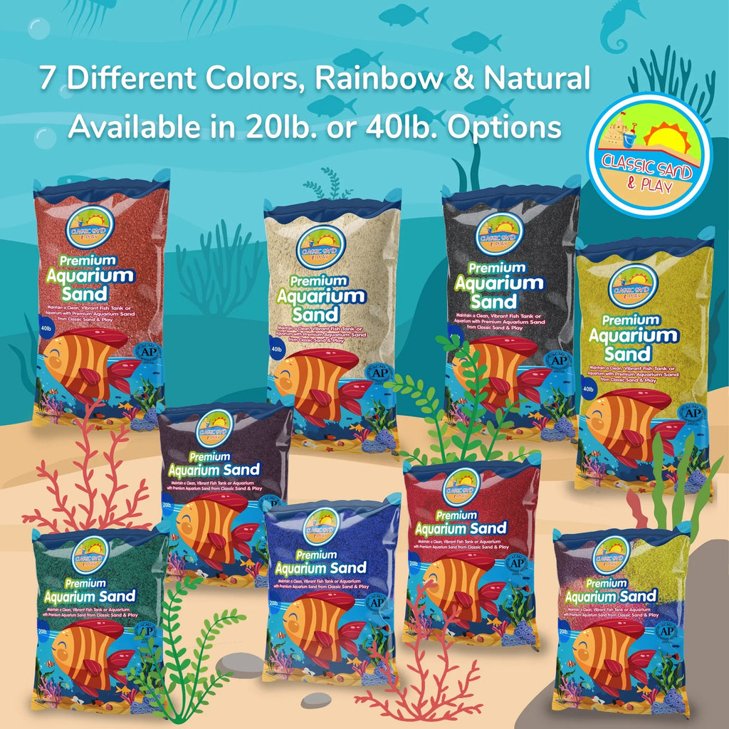 CLASSIC SAND & PLAY Natural Aquarium Sand for Freshwater and Saltwater Tanks, 40 lb. Yellow