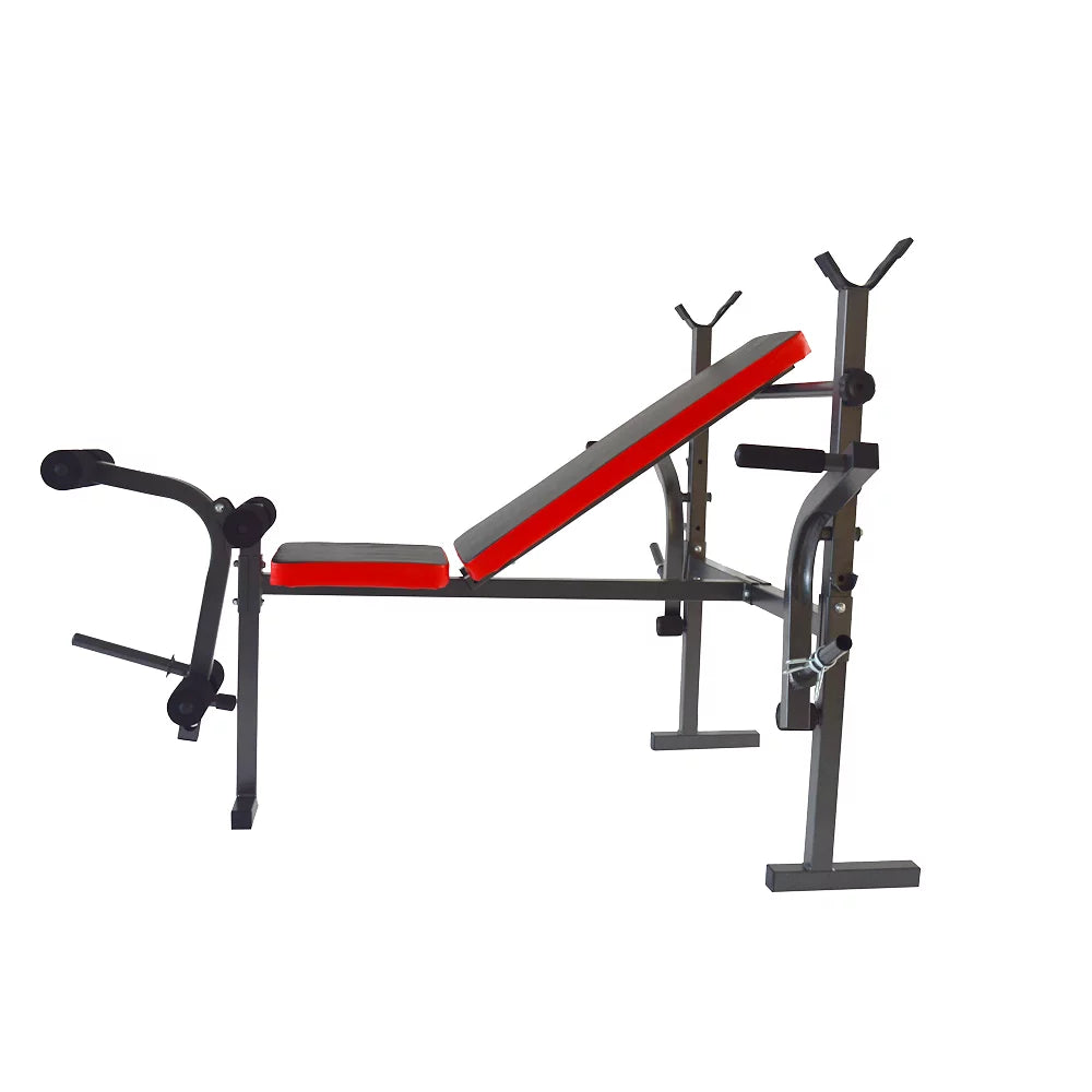 INTBUYING Adjustable Weight Fitness Bench Press Set for Workout Gym Home Exercise Lift Max Weight 120kg
