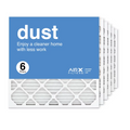 AIRx Filters Dust 24x24x1 Air Filter Replacement MERV 8 AC Furnace Pleated Filter, 6-Pack