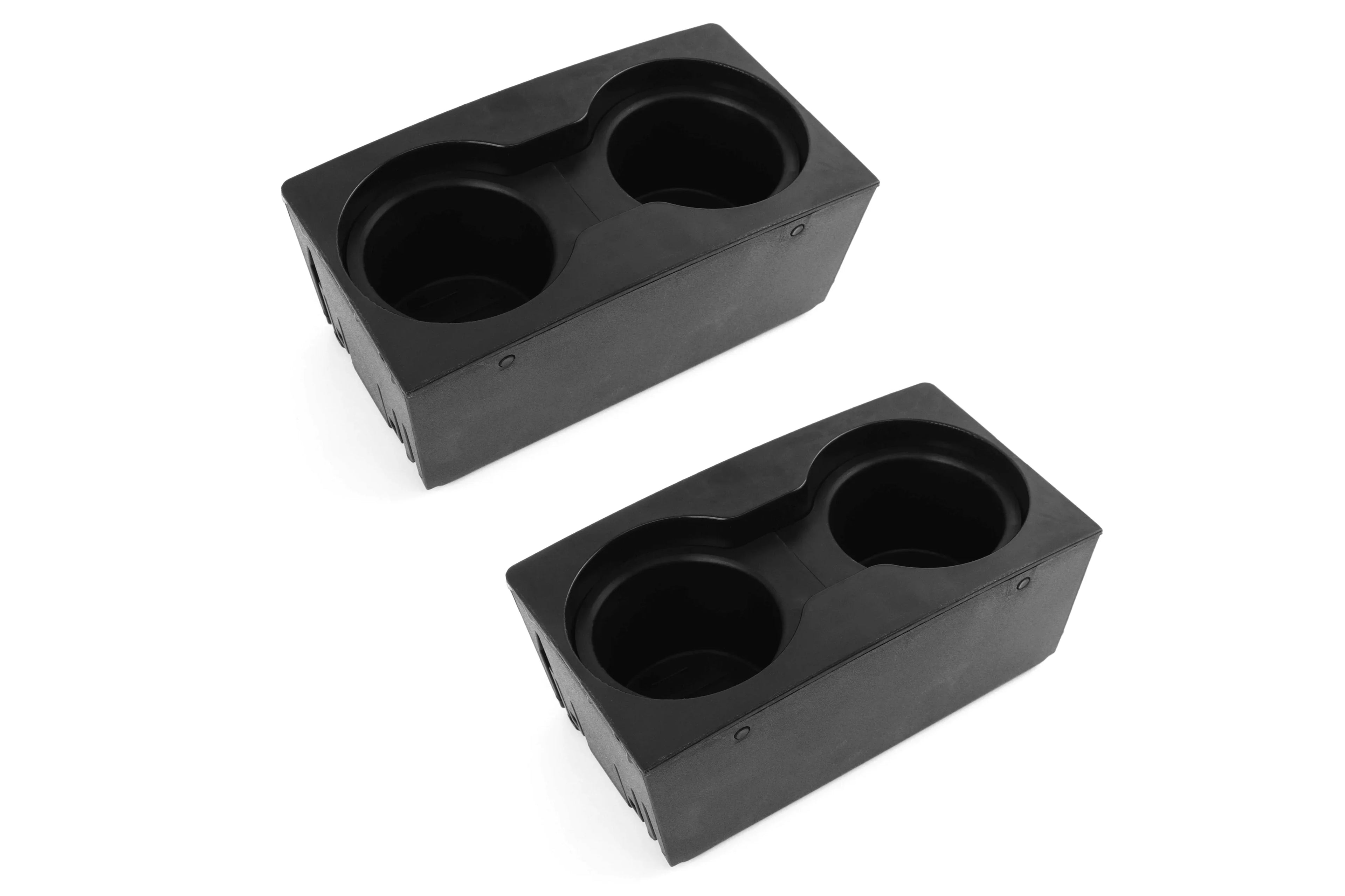 Red Hound Auto 2 Cup Holder Inserts Holds 4 Cups Fitting with Ford Super Duty F-250/F-350/F-450/F-550 2011-2016 fits Front Center Floor Mounted Console (flow through style) Black Beverage Holder