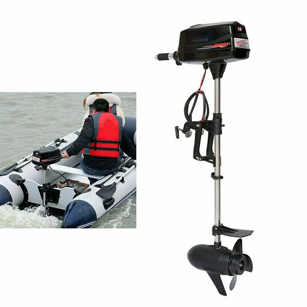 Wuzstar 60V 10HP Electric Outboard Motor Brushless Fishing Craft Engine w/Propel 2.2KW