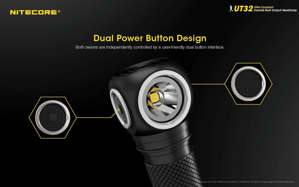 Value Bundle: Nitecore UT32 Dual Emitter Headlamp - (5700K,Cool White) - (3000K,Warm White) with 1x NL1834R USB Rechargeable Battery and TUP Rechargeable ligent Pocket Light (Black or Gray)