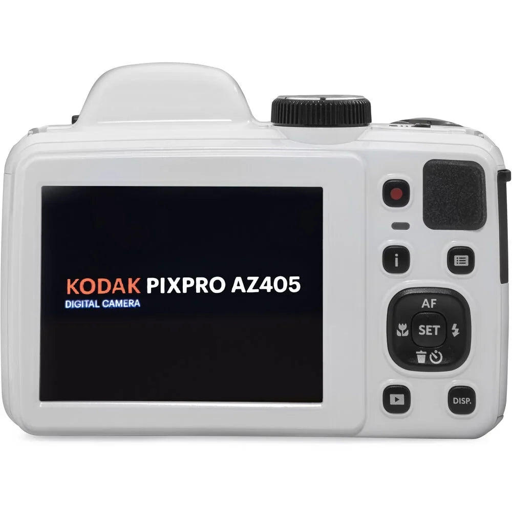 Kodak PIXPRO AZ405 Digital Camera (White)+ Extra Battery + LED - 32GB Kit